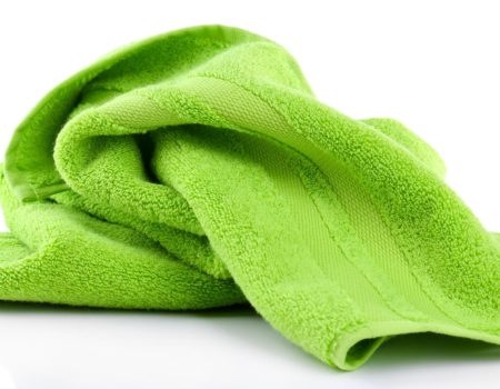 Colorful towel isolated on white