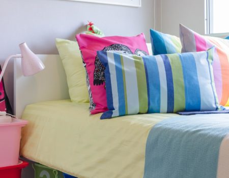 colorful kid bedroom at home